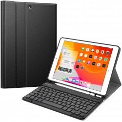 Coque clavier pour Apple iPad 10.2" avec emplacement stylet