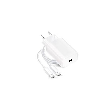 Chargeur secteur compatible USB-C 20W + câble USB-C