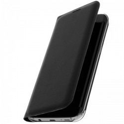 Etui folio noir pour Samsung Galaxy S7 Edge