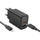 Adaptateur secteur compatible USB-A/USB-C 30W
